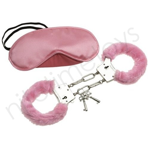 Pleasure Cuffs with Satin Mask - Click Image to Close
