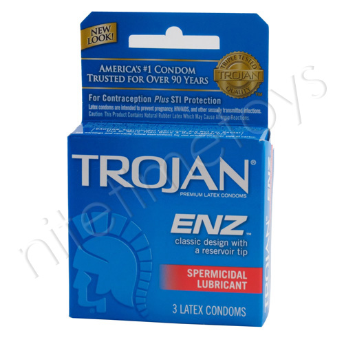 Trojan ENZ Condom with Spermicidal Lubricant - Click Image to Close