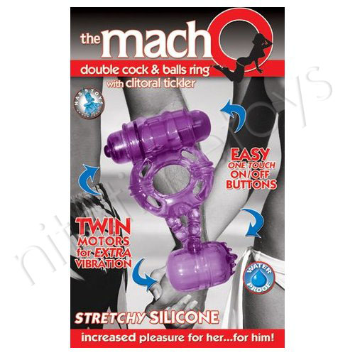 The Macho Double Cock And Balls Ring - Click Image to Close