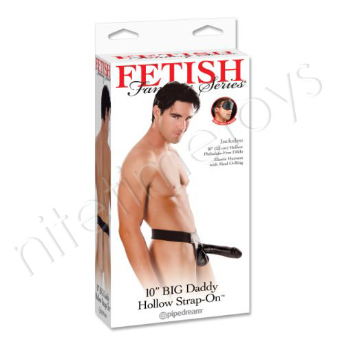 Fetish Fantasy 10" Big Daddy Hollow Strap-On - Click Image to Close