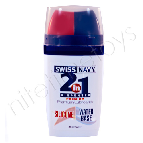 Swiss Navy 2 in 1 Silicone + Water Lubes - Click Image to Close