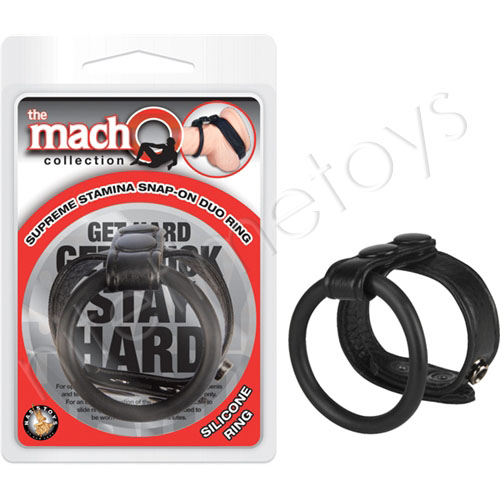 The Macho Supreme Stamina Snap-On Duo Ring - Click Image to Close