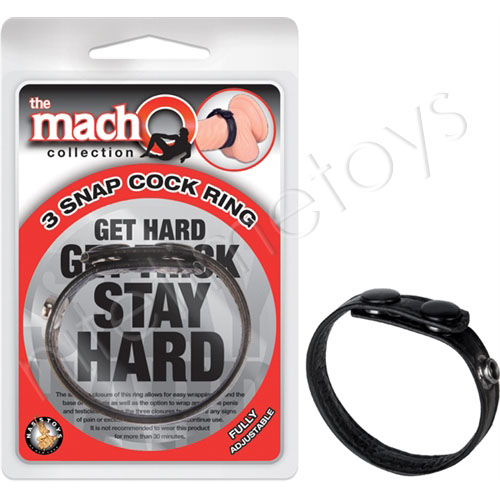 The Macho 3 Snap Cock Ring - Click Image to Close