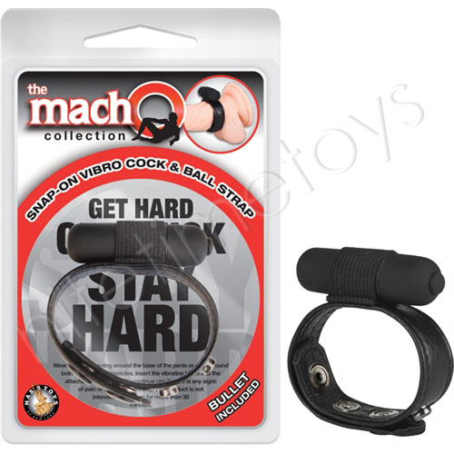 The Macho Snap-On Vibro Cock and Ball Strap - Click Image to Close