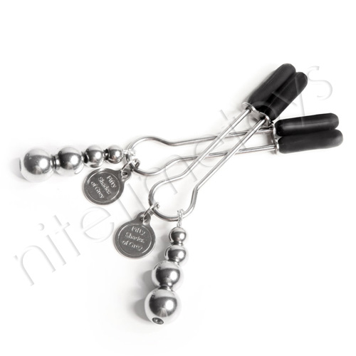 Official Fifty Shades of Grey The Pinch Adjustable Nipple Clamps - Click Image to Close