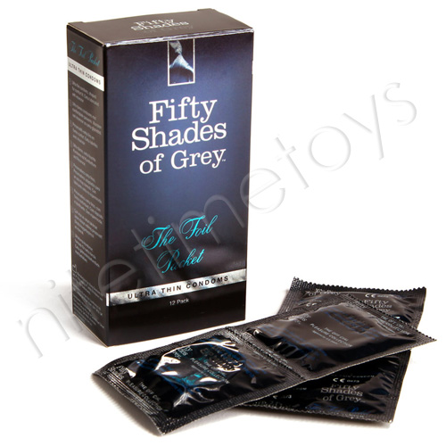 Official Fifty Shades of Grey The Foil Packet 12 Latex Condoms - Click Image to Close