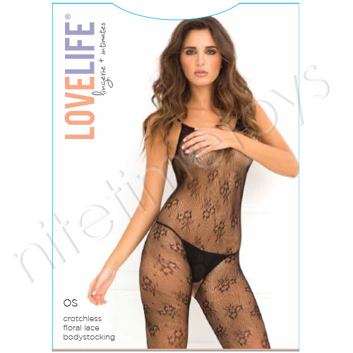 LOVELIFE Floral Lace Bodystocking - Click Image to Close