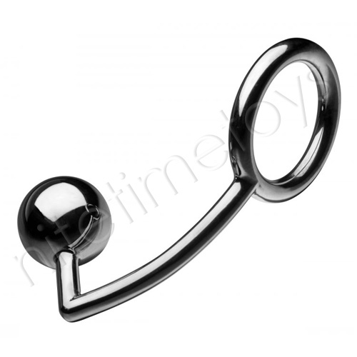 Tom of Finland Steel Cock Ring with Anal Ball - Click Image to Close