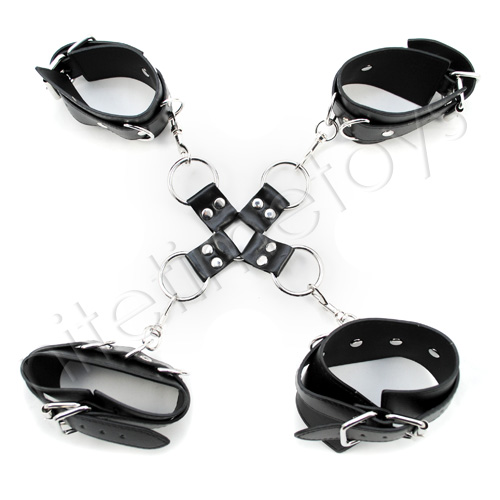 Ouch! Leather Hand & Leg Cuffs - Click Image to Close